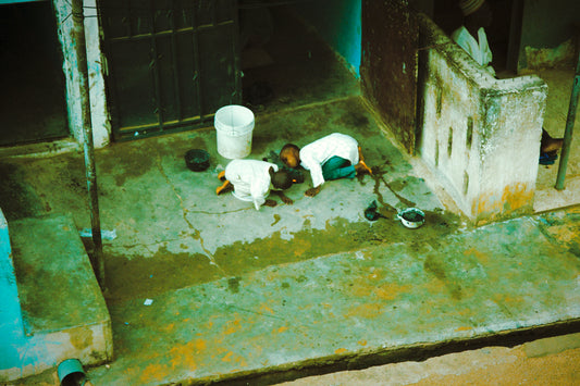 Nigeria 2008. Garçons et feu